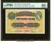 East Africa East African Currency Board 20 Shillings = 1 Pound 1.1.1955 Pick 35 PMG Gem Uncirculated 65 EPQ. 

HID09801242017

© 2022 Heritage Auction...