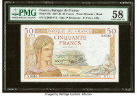 France Banque de France 50 Francs 3.11.1938 Pick 85b PMG Choice About Unc 58. 

HID09801242017

© 2022 Heritage Auctions | All Rights Reserved