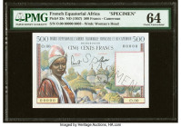 French Equatorial Africa Institut d'Emission de l'Afrique Equatoriale Francaise et du Cameroun 500 Francs ND (1957) Pick 33s Specimen PMG Choice Uncir...