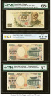 Japan Bank of Japan 1000; 2000 (2) Yen ND (1963); ND (2000) (2) Pick 96d; 103a; 103b Three Examples PMG Superb Gem Unc 68 EPQ; Superb Gem Unc 67 EPQ; ...