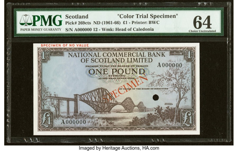 Scotland National Commercial Bank of Scotland Limited 1 Pound ND (1961-66) Pick ...