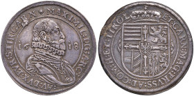 AUSTRIA Massimiliano III Arciduca (1612-1618) Tallero 1618 - Dav. 3324 (g 28,49) AG
BB-SPL