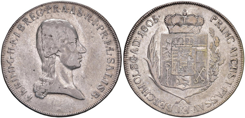 AUSTRIA Salisburgo - Ferdinando III (1803-1806) Tallero 1805 - KM 497 AG (g 27,7...