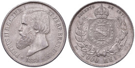 BRASILE Pedro II (1831-1889) 2000 Reis 1889 - KM 485 (g 25,53) AG
M.di SPL