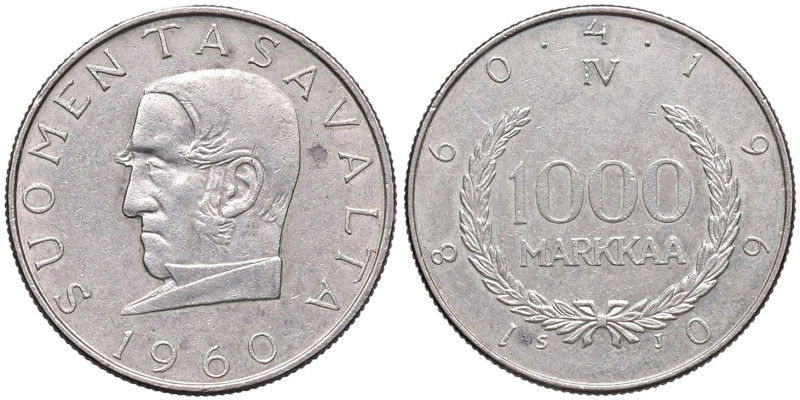 FINLANDIA 1.000 Markkaa 1960 - KM 43 (g 14,06) AG
BB