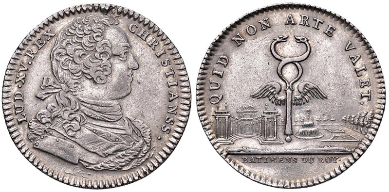 FRANCIA Luigi XV (1715-1774) Gettone - (g 6,03) AG Segnetti di pulizia e probabi...