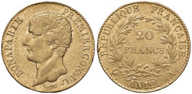 FRANCIA Napoleone Console (1799-1804) - 20 Franchi An. 12 A - Gad. 1020 (g 6,41) AU
BB+