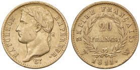 FRANCIA Napoleone I (1804-1814) 20 Franchi 1811 W - Gad. 1025 (g 6,38) AU
BB