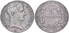 FRANCIA Napoleone I (1804-1814) 5 Franchi A. 13 A - Gad. 580 (g 24,75) AG
BB