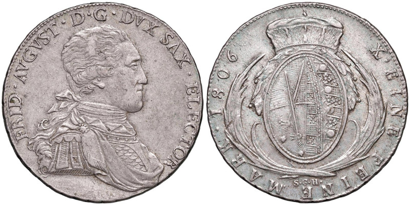 GERMANIA Sassonia Albertina Federico Augusto III (1763-1806) Tallero 1806 SGH - ...