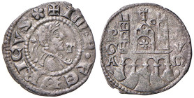 BERGAMO Comune a nome di Federico II (1236-XIV sec.) Denaro - MIR 18 (g 0,88) MI (variante molto rara con giglio a destra del ritratto e rosetta a 5 p...