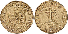FERRARA Alfonso I d'Este (1505-1534) Scudo d'oro del Sole - MIR 269 (g 3,3) AU
SPL