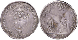 FIRENZE Ferdinando I de' Medici (1587-1609) Giulio 1603 - MIR 324/3 AG (g 2,87) RR
MB