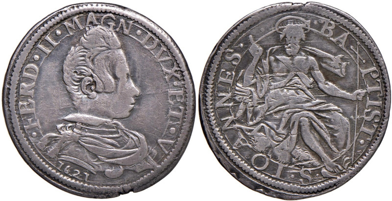FIRENZE Cosimo II de' Medici (1608-1621) Testone 1621 - MIR 296/1 (g 8,56) AG RR...