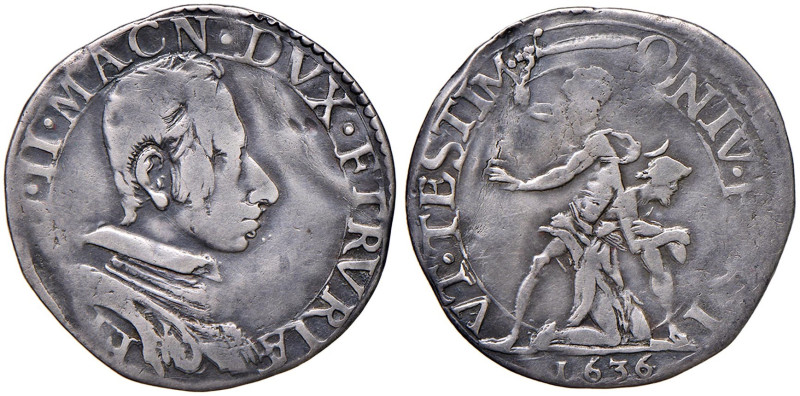 FIRENZE Ferdinando II de' Medici (1621-1670) Lira 1636 - MIR 301/4 (g 4,37) AG R...