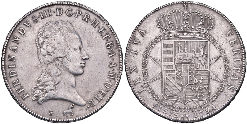 FIRENZE Ferdinando III di Lorena (1790-1801) Francescone 1794 - MIR 405/3 (g 27,...