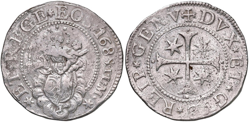 GENOVA Dogi Biennali (1528-1797) Scudo 1685 - MIR 294/47 (g 38,18) AG R
BB+