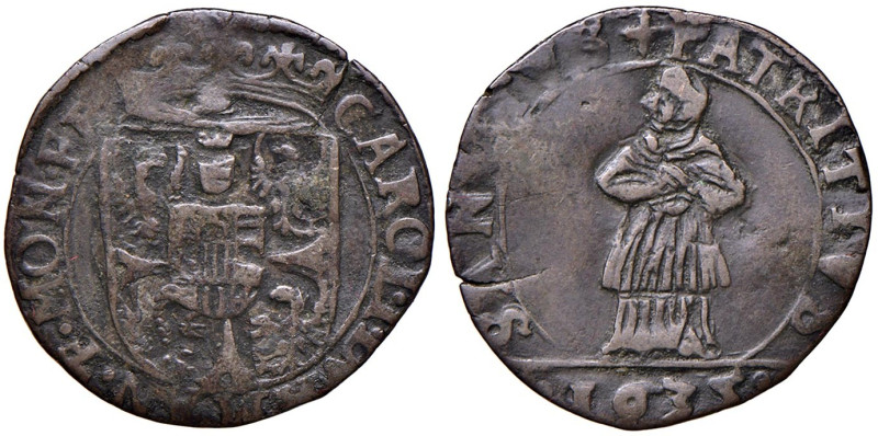 MANTOVA Carlo I Gonzaga/Nevers (1627-1637) Parpagliola 1635 - MIR 655/2 (g 2,58)...