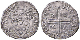 Clemente VII (1523-1534) Mezzo Giulio - Munt. 59 (g 1,77) AG R
M. di BB