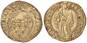 Paolo III (1534-1549) Scudo d’oro - Munt. 23 AU (g 3,20) Appiccagnolo abilmente rimoso
BB+