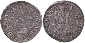 Paolo IV (1555-1559) Testone - Munt. 7 AG (g 9,11)
qBB