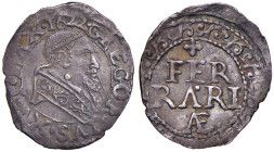 Gregorio XV (1621-1623) Ferrara - Mezzo Grosso 1622 - Munt. 48 (g 0,78) AG R
M.di BB