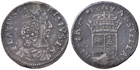 Alessandro VII (1655-1667) Avignone Legato apostolico Flavio Chigi (1659-1681) - Luigino 1667 - Munt. 43a (g 1,80) AG R Foro otturato
BB