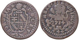 Clemente XI (1700-1721) Bologna - Mezzo bolognino 1714 - Munt. 217 AE (g 6,80)
qBB
