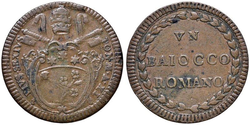 Pio VI (1775-1799) Baiocco An. XI - Nomisma 186 (g 11,85) CU
BB