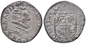 Carlo Emanuele I (1580-1630) Soldo con busto 4° tipo 1595 - MIR 663c (g 1,48) MI
qSPL