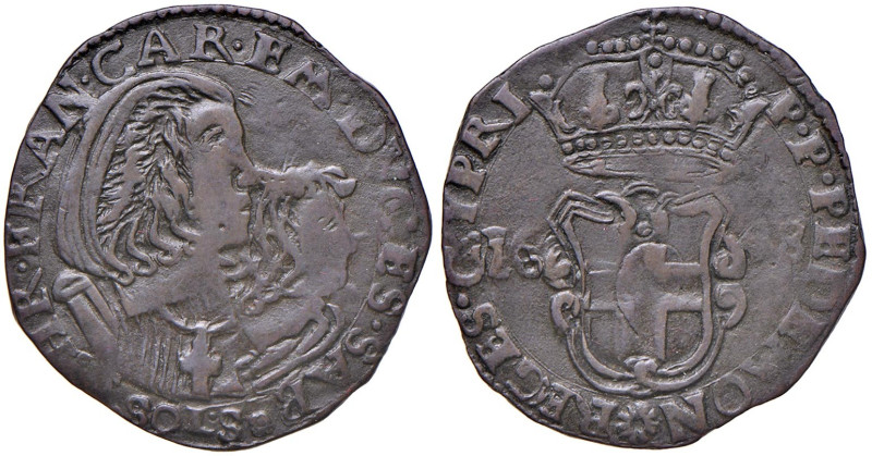 Carlo Emanuele II reggenza della madre (1638-1648) 5 Soldi 1648 - MIR 762b (g 5,...