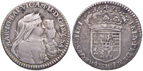 Vittorio Amedeo II reggenza della Madre Maria Giovanna Battista (1675-1680) Mezza Lira 1679 - MIR 839e (g 2,89) AG RR
MB+/BB