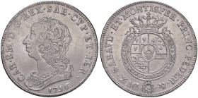 Carlo Emanuele III (1755-1773) Scudo da 6 Lire 1756 - Nomisma 151 (g 34,99) AG R Graffietti al D/
BB