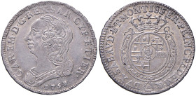Carlo Emanuele III (1755-1773) Quarto di scudo 1759 - Nomisma 181 (g 8,79) AG R
qSPL