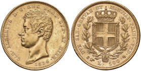 Carlo Alberto (1831-1849) 100 Lire 1834 T - Nomisma 626 (g 32,27) AU Colpetti
BB+/qSPL