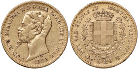 Vittorio Emanuele II (1849-1861) 20 Lire 1858 T - Nomisma 757 (g 6,40) AU RR
qBB