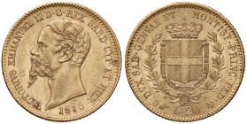 Vittorio Emanuele II (1849-1861) 20 Lire 1860 T- Nomisma 762 (g 6,45) AU
qSPL/SPL