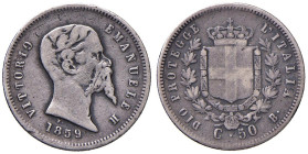 Vittorio Emanuele II (1849-1861) 50 Centesimi 1859 B - Nomisma 834 AG R
qBB