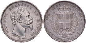 Vittorio Emanuele II Re eletto (1859-1861) Lira 1860 F - Nomisma 833 (g 4,93) AG
BB/BB+