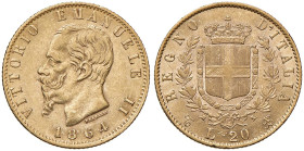 Vittorio Emanuele II (1861-1878) 20 Lire 1864 T - Nomisma 851 (g 6,44) AU NC
qSPL/SPL