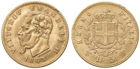 Vittorio Emanuele II (1861-1878) 5 Lire 1863 T - Nomisma 875 (g 1,60) AU R
BB