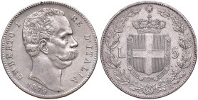 Umberto I (1878-1900) 5 Lire 1879 contorno FEKT - Nomisma 993 - (g 20,89) AG Segni di pulizia
BB