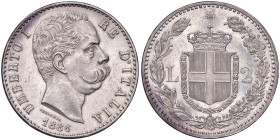 Umberto I (1878-1900) 2 Lire 1886 - Nomisma 999 (g 9,97) AG
SPL+