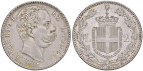 Umberto I (1878-1900) 2 Lire 1887 R - Nomisma 1000 (g 10,00) AG
SPL/M.di SPL