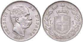 Umberto I (1878-1900) Lira 1887 - Nomisma 1007 - (g 5,01) AG
qFDC/FDC