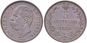 Umberto I (1878-1900) 5 Centesimi 1896 - Nomisma 1022 (g 5) CU R
qFDC