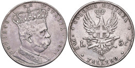 Umberto I Colonia Eritrea (1878-1900) Tallero 1891 - Nomisma 1037 (g 27,71) AG R Colpi al bordo
MB/qBB