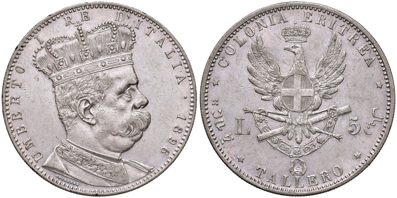 Umberto I Colonia Eritrea (1878-1900) Tallero 1896 - Nomisma 1038 (g 28,06) AG R...