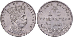 Umberto I Colonia Eritrea (1878-1900) 2 Lire 1896 - Nomisma 1040 (g 9,96) AG R
SPL-FDC