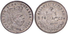 Umberto I Colonia Eritrea (1878-1900) Lira 1896 - Nomisma 1043 (g 4,98) AG R
SPL